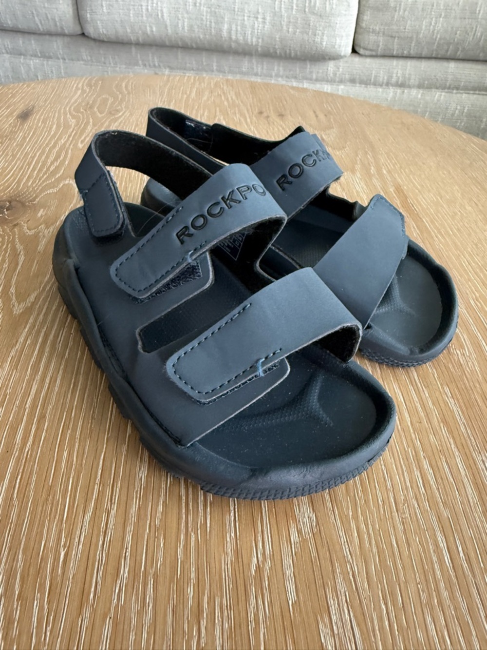 Rockport Kids Black Velcro Strap Sandals